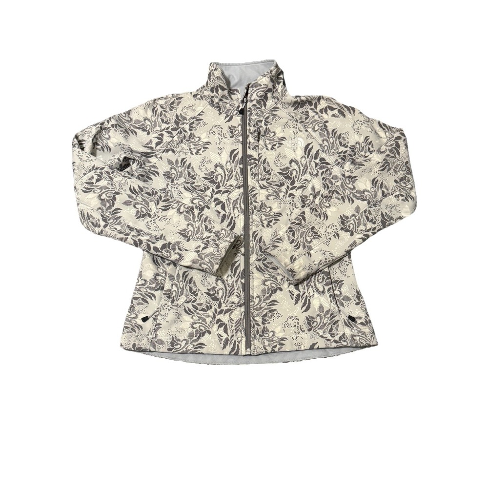 The North Face White & Gray Floral Bionic Softshell Jacket Women's‎ Small Petite